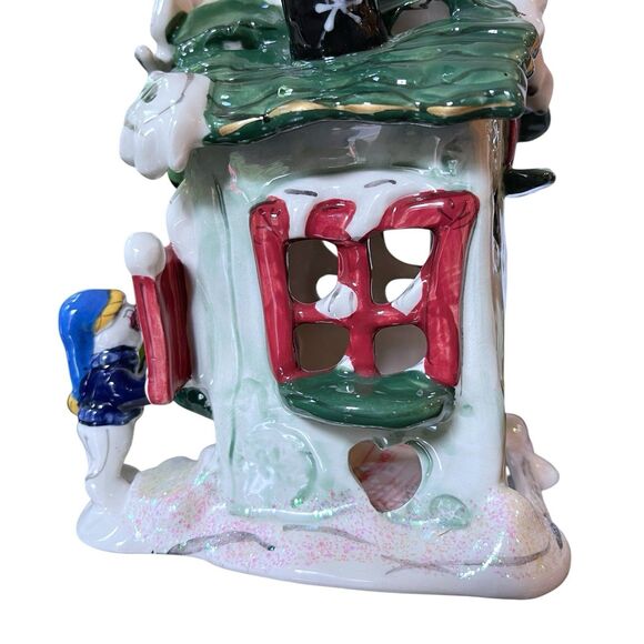 Blue Sky Clayworks Frosty Skate Rental Candle House by Heather Goldminc - 7" H - Picture 15 of 16